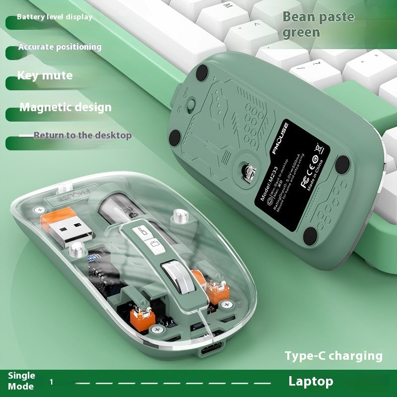 Transparent Wireless Mouse Desktop Computers And Laptop Office Home Mouse