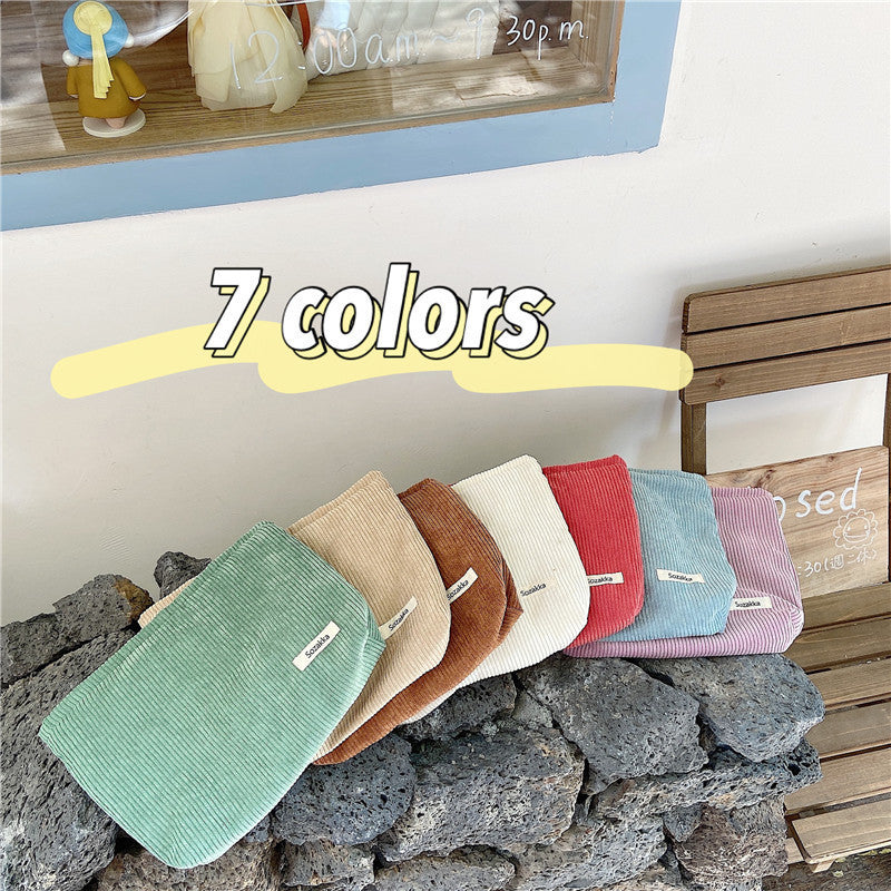 Fashion Corduroy Cosmetic Bag Women