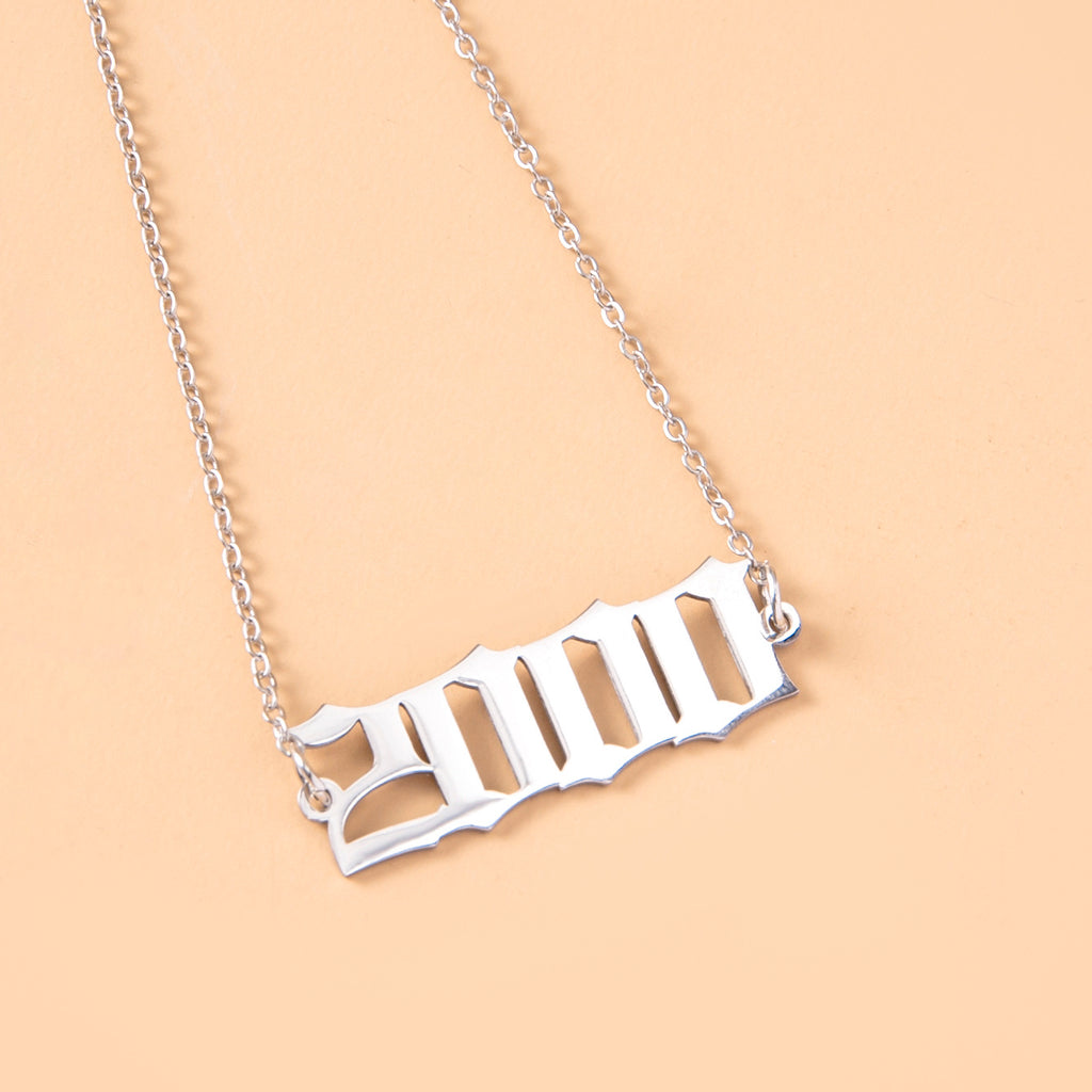Year Number Necklaces For Women Birthday Date Gifts