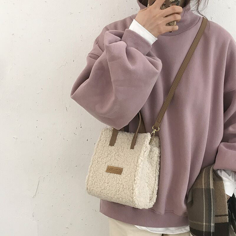 Women's Fashion Lamb Wool Crossbody Bag