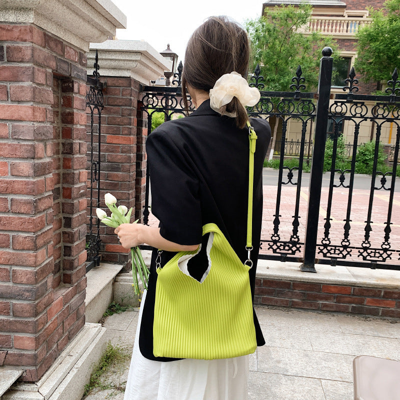 Women's Fashion Simple Striped Shoulder Bag