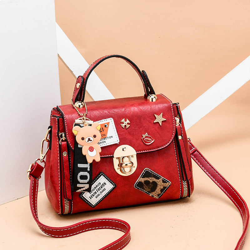 Fashion one-shoulder color matching bag