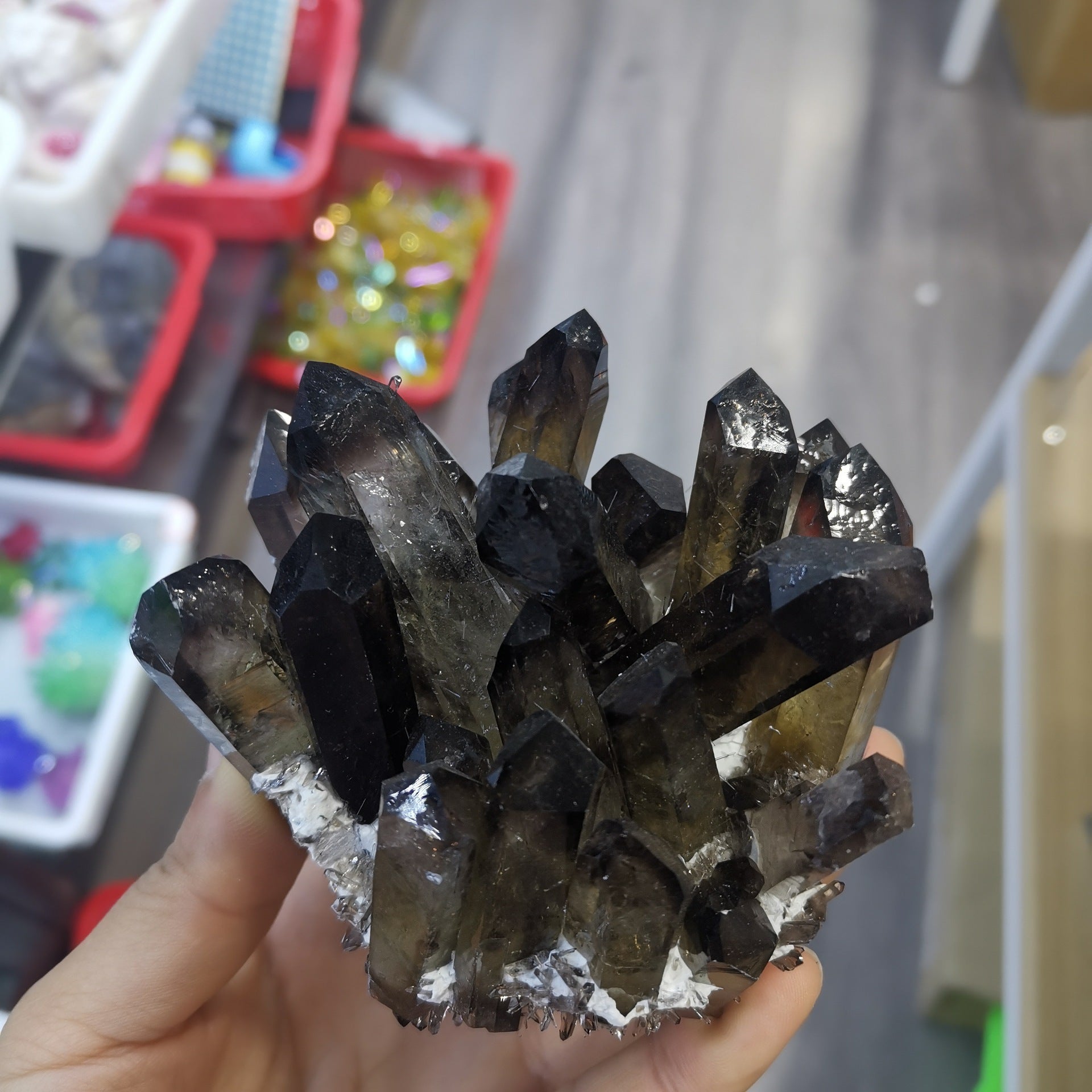 Tea Crystal Cluster Landscape Ornaments Handicrafts Gifts