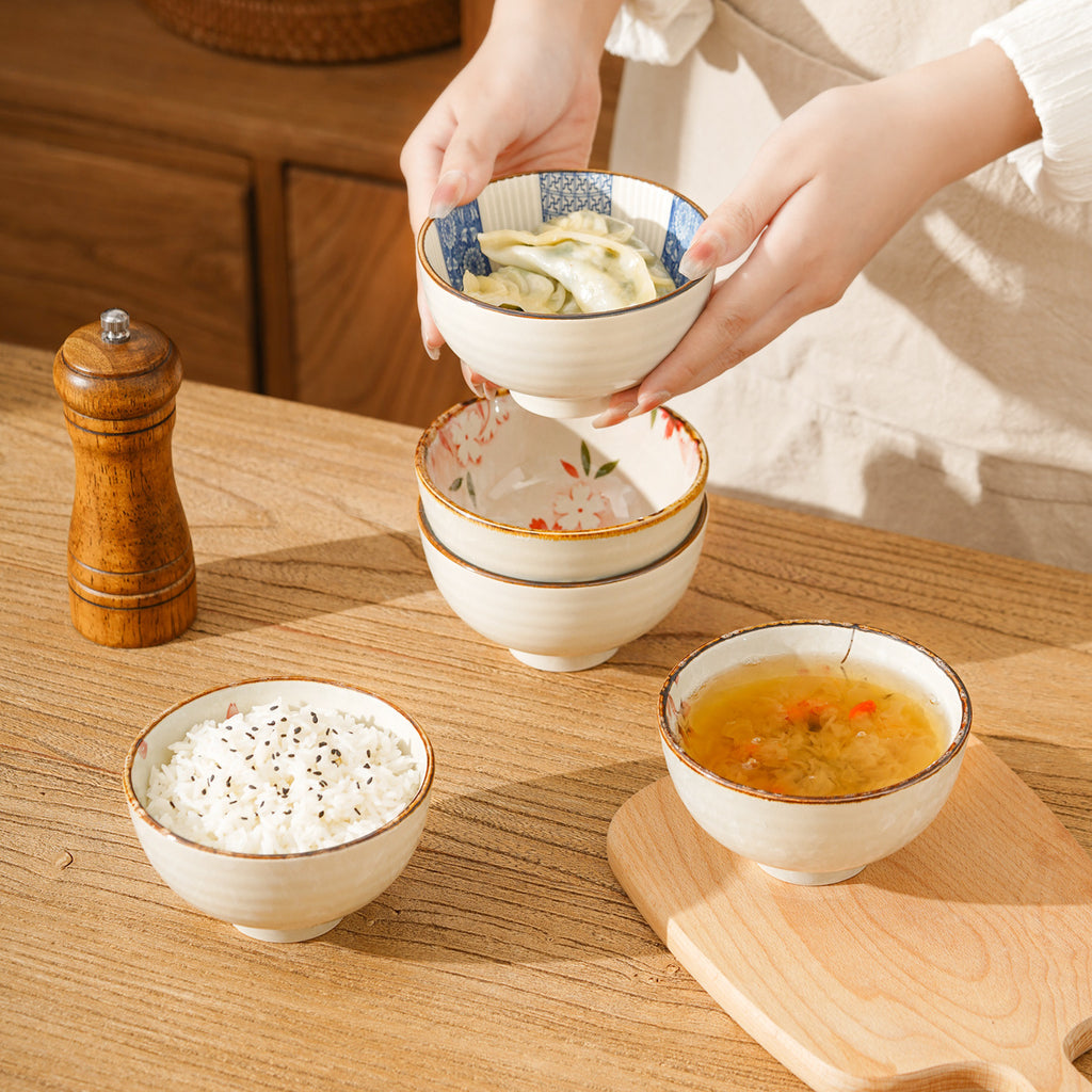 Ceramic Household Rice Bowl Set Give As Gifts