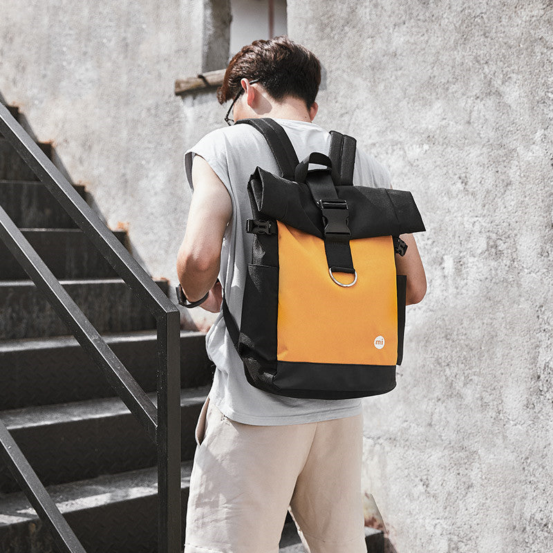 Backpack men's fashion contrast color