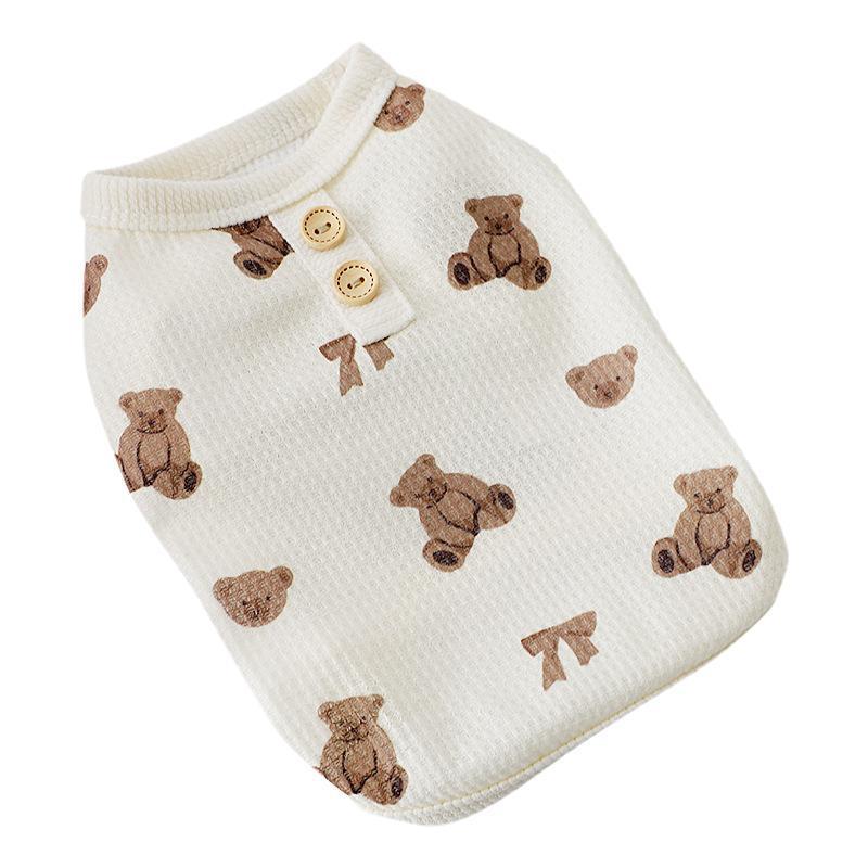 Fashion Waffle Small Dog Clothes Short Sleeve