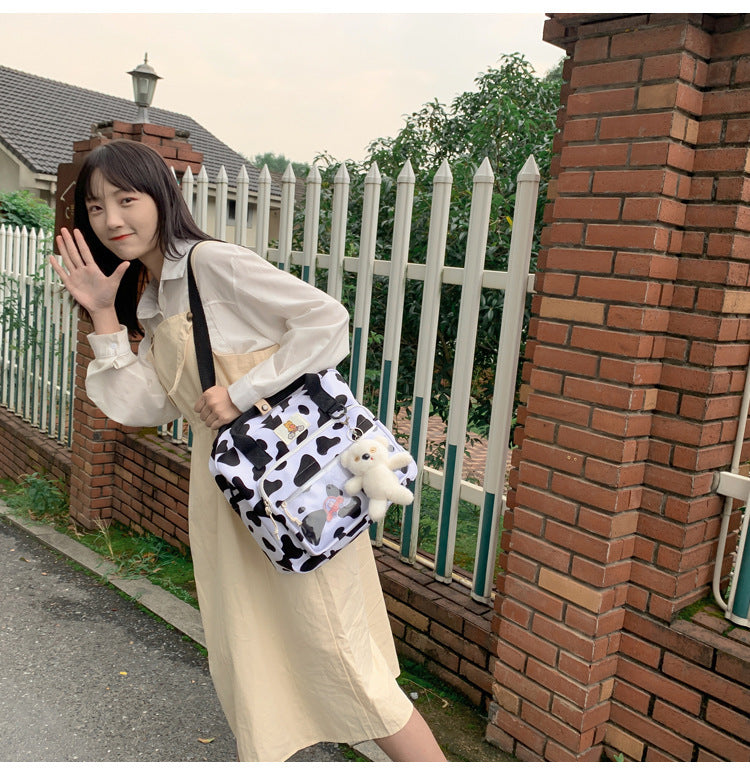 Cow Pattern Shoulder Bag Fashion Backpack