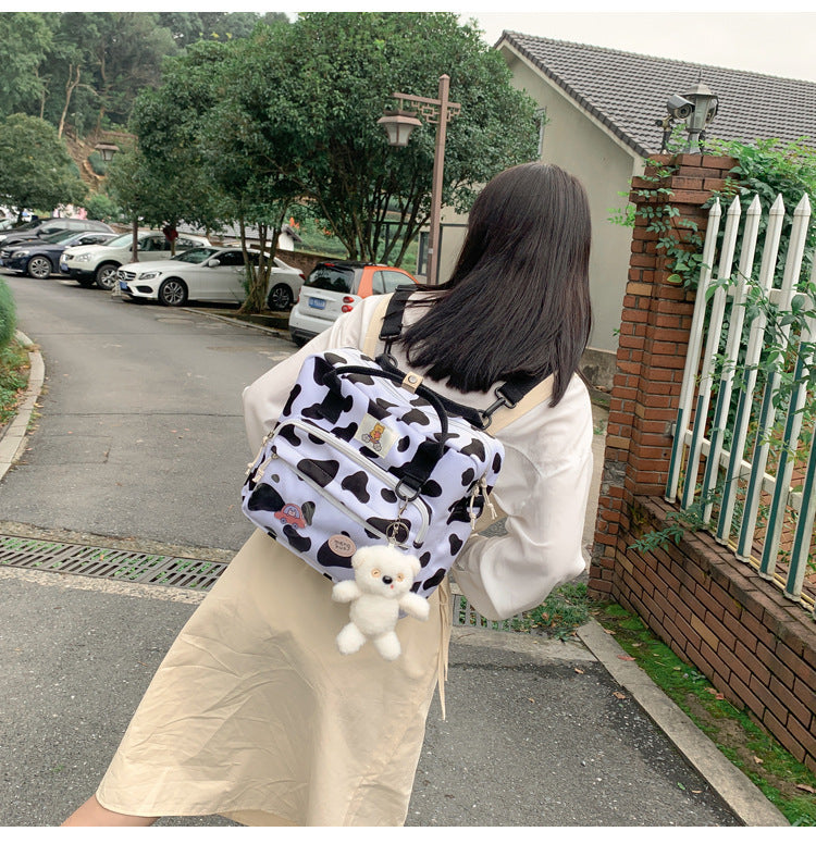 Cow Pattern Shoulder Bag Fashion Backpack