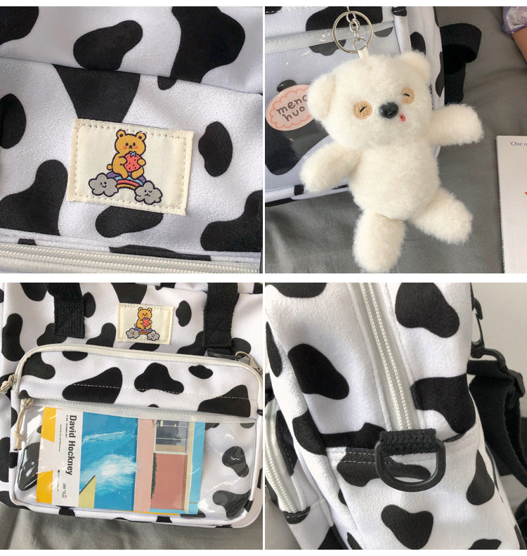 Cow Pattern Shoulder Bag Fashion Backpack