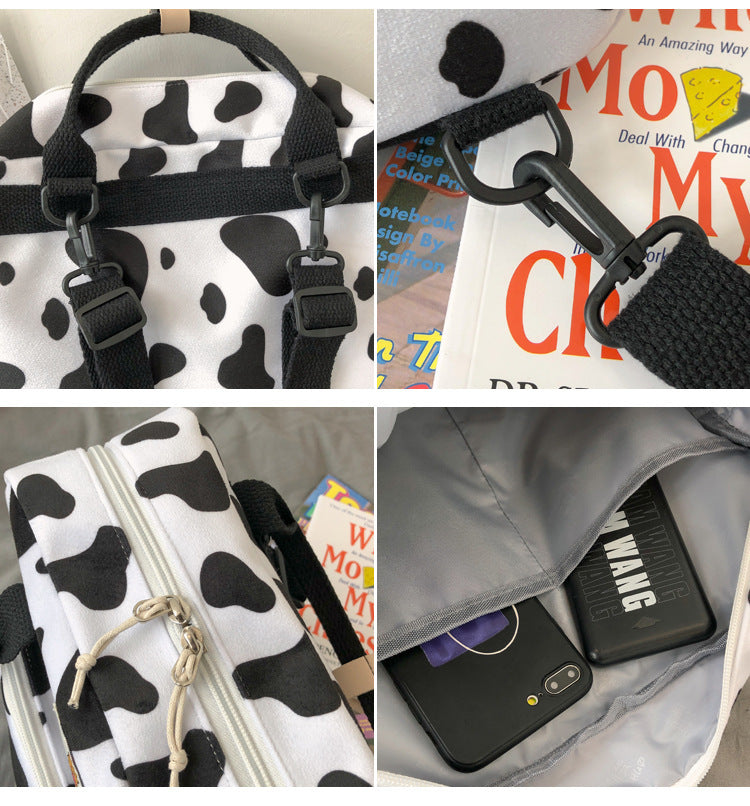 Cow Pattern Shoulder Bag Fashion Backpack