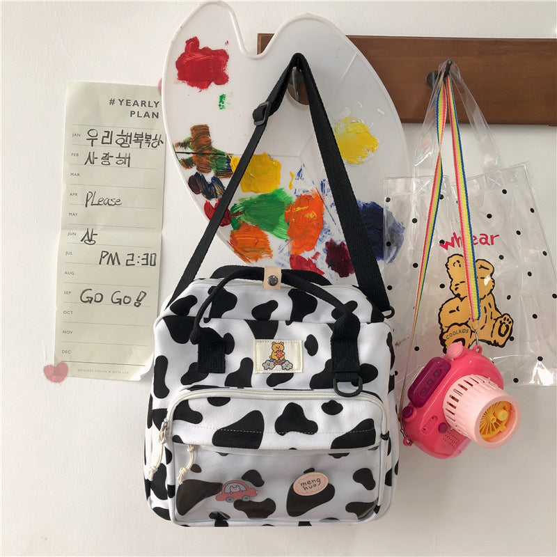 Cow Pattern Shoulder Bag Fashion Backpack