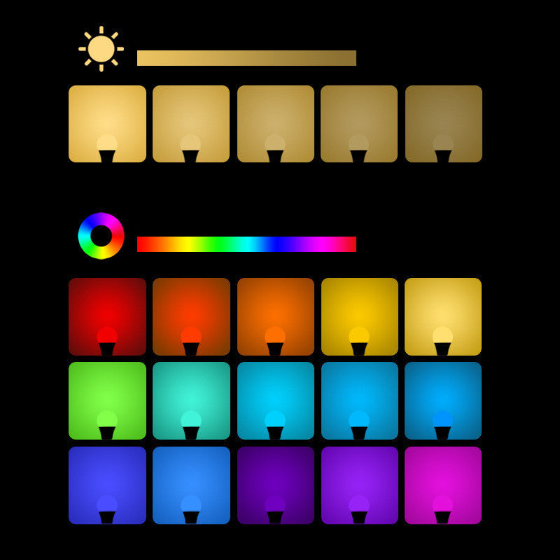 Color-Changing Bulb 16 Color Led Live Light Colorful Remote Control Rgb Color Indoor Smart Dimming