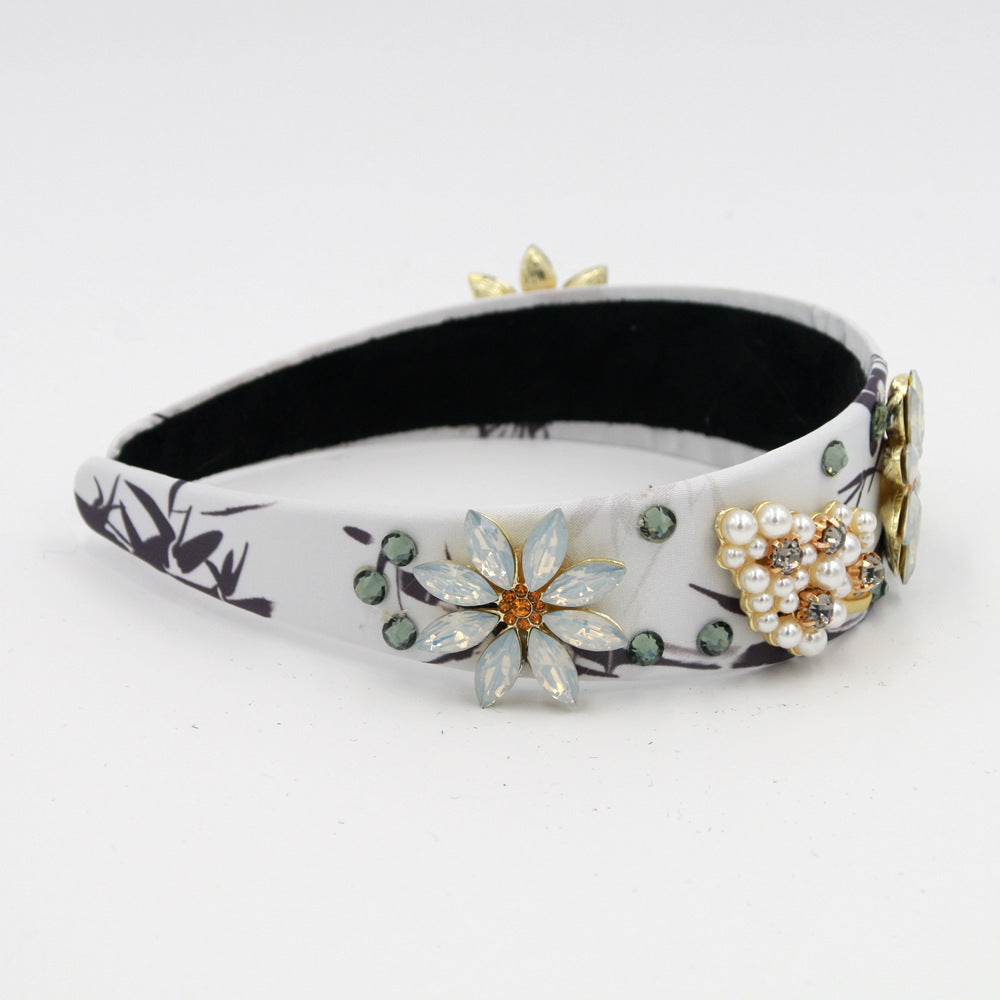 Baroque Fashion Hair Accessories Headband Flowers