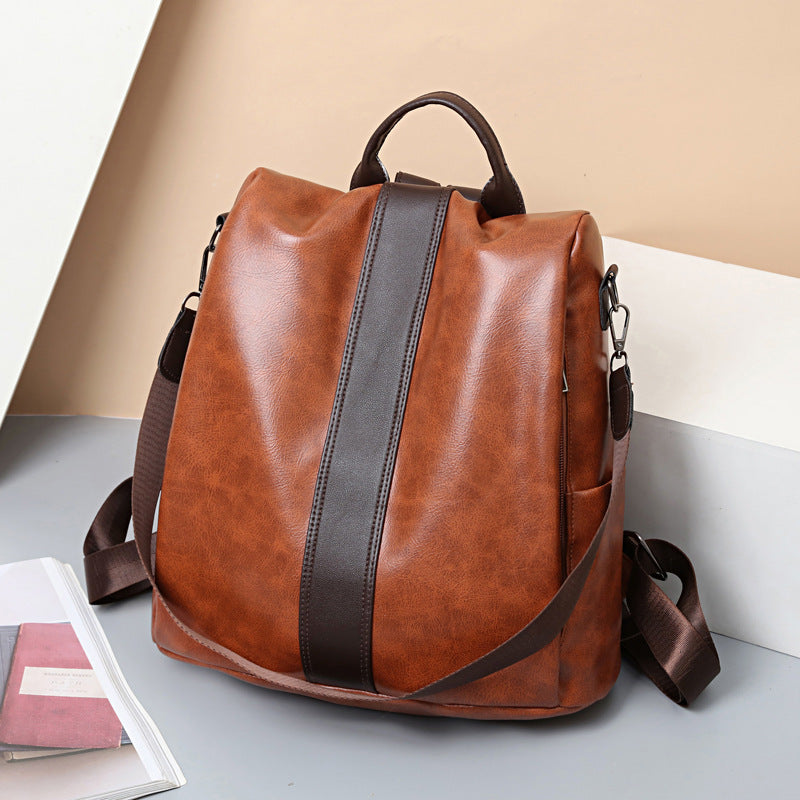 Women's Fashion Soft Leather Backpack