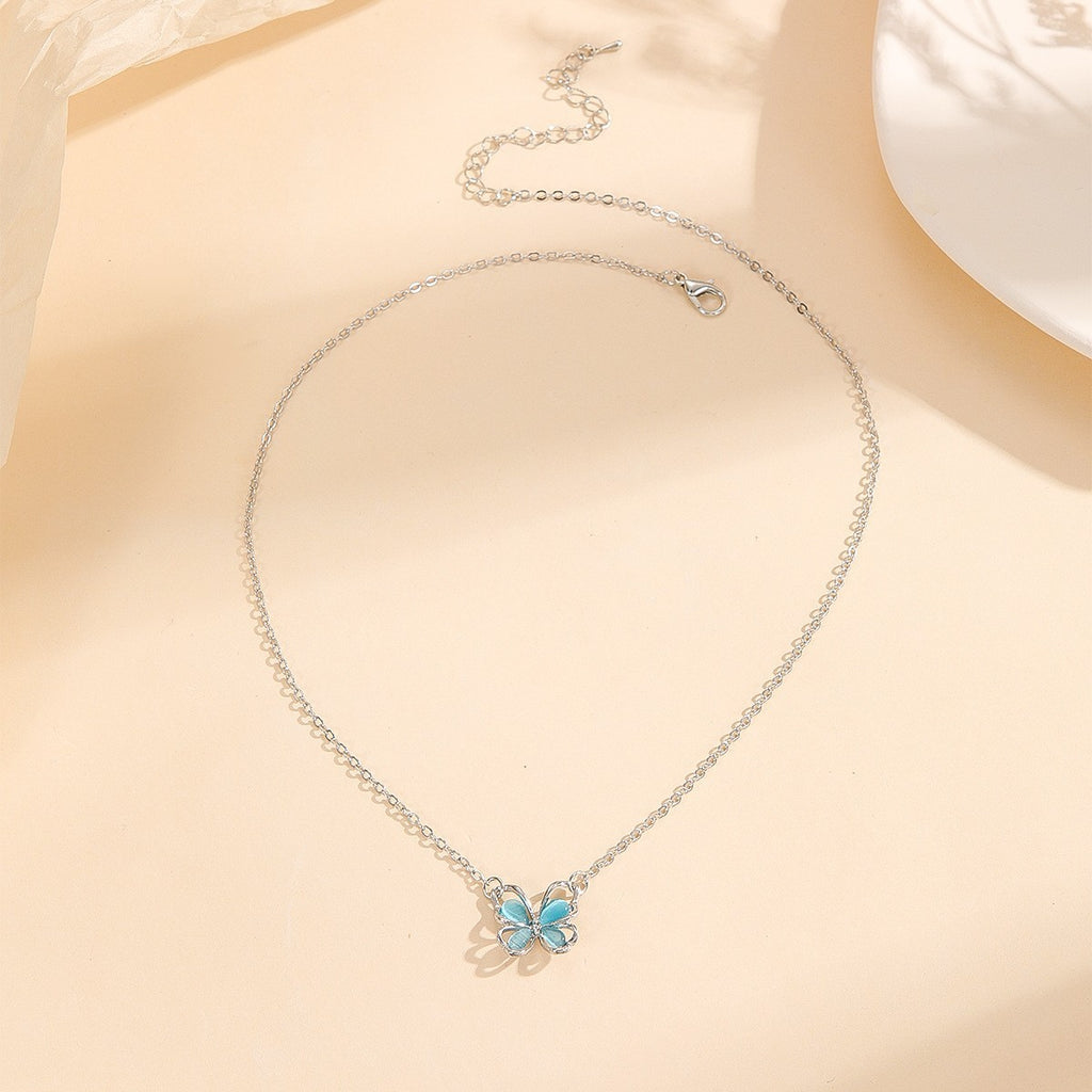 Fashion Multicolor Butterfly Pendant Accessories Necklace