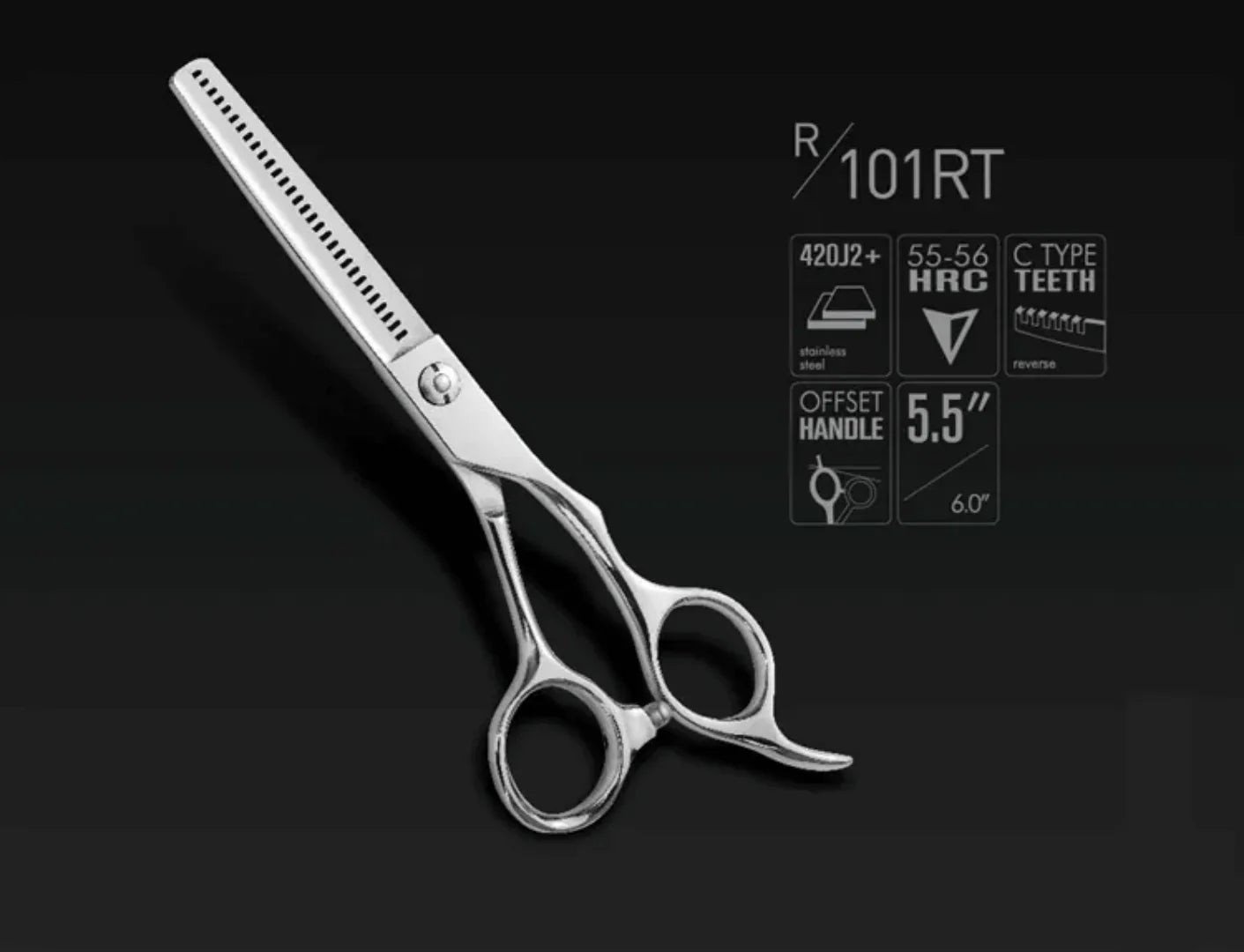 Razorline R101RT 5,5 tuuman ammattimainen hiusten ohennussakset hair thinning scissor for hairdresser
