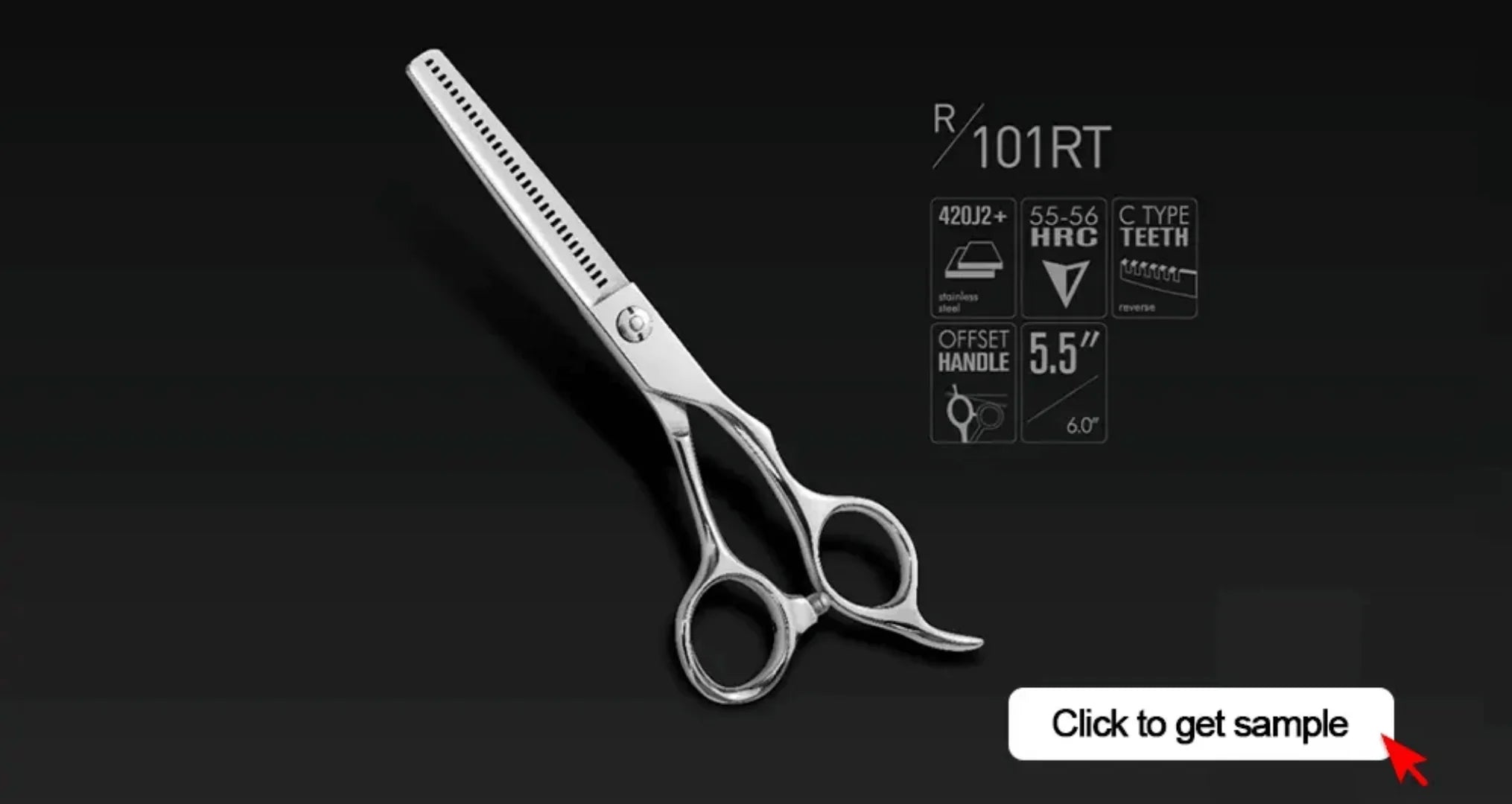 Razorline R101RT 5,5 tuuman ammattimainen hiusten ohennussakset hair thinning scissor for hairdresser