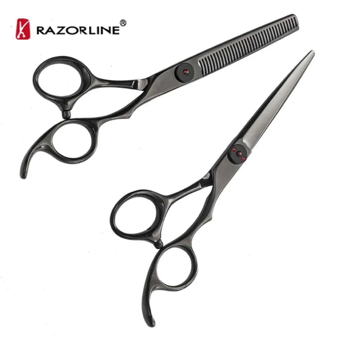 Ammattimainen setti hiustenleikkuu sakset 6 inch CK72B 440C professional hair cutting scissors