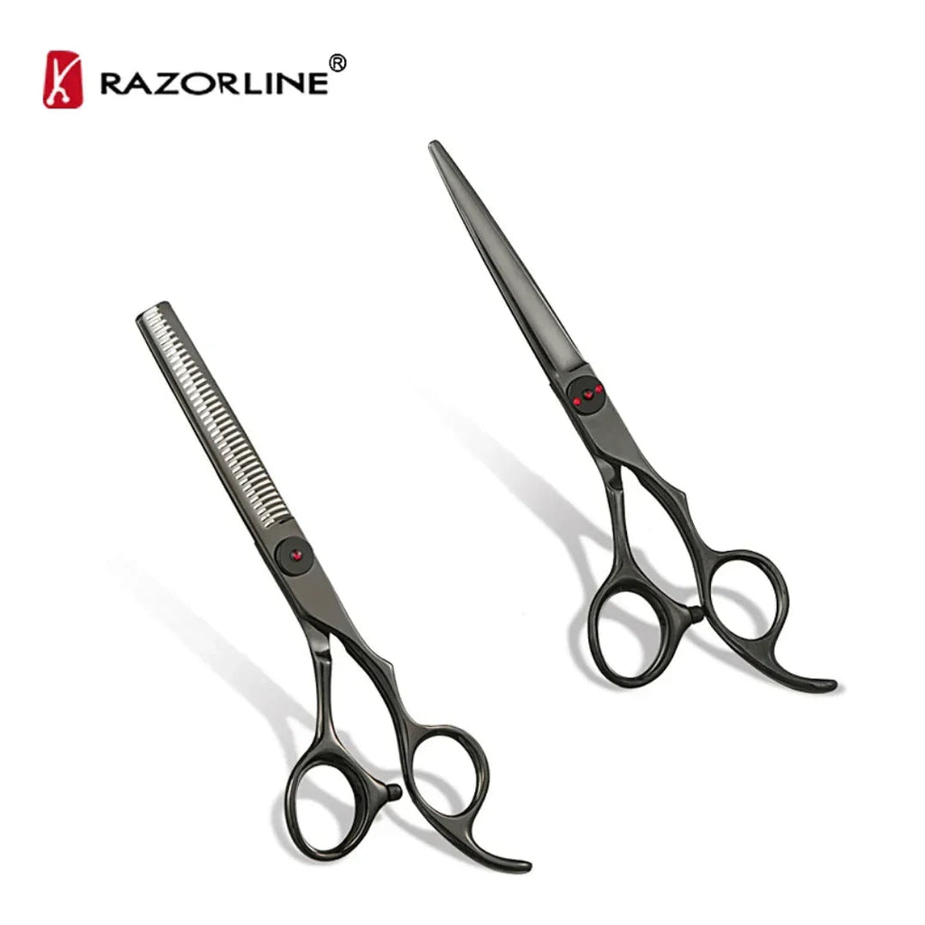 Ammattimainen setti hiustenleikkuu sakset 6 inch CK72B 440C professional hair cutting scissors