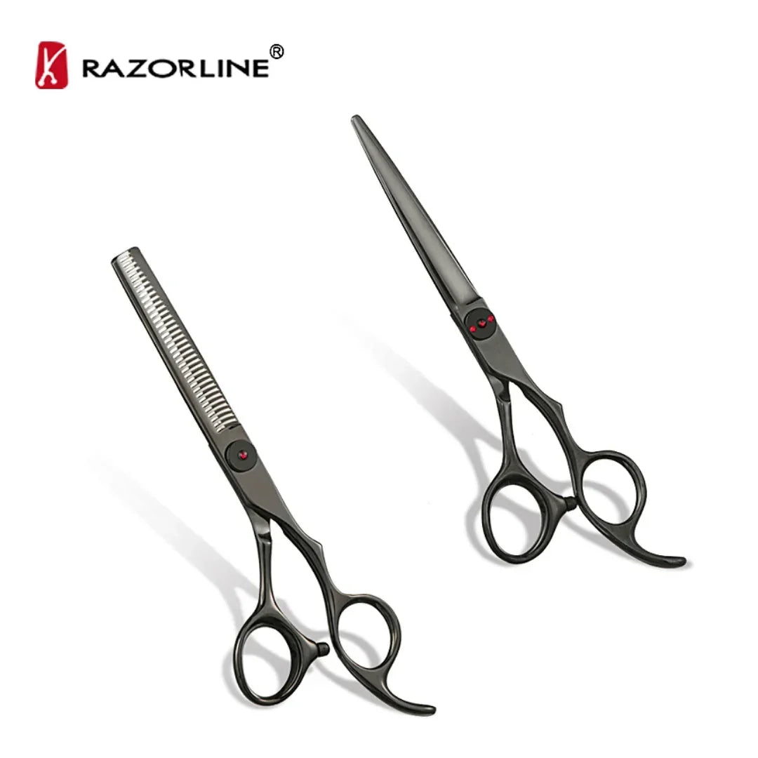 Ammattimainen setti hiustenleikkuu sakset 6 inch CK72B 440C professional hair cutting scissors