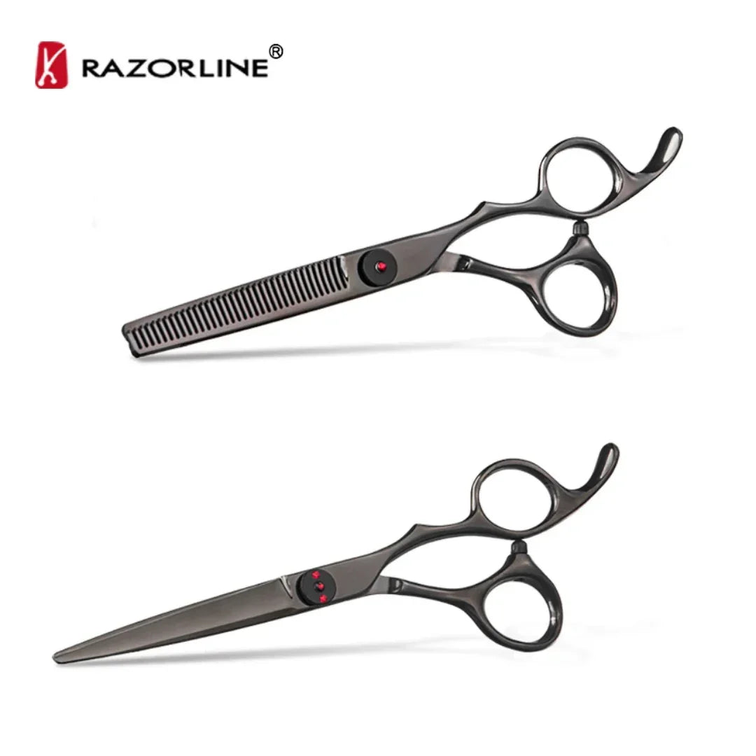 Ammattimainen setti hiustenleikkuu sakset 6 inch CK72B 440C professional hair cutting scissors