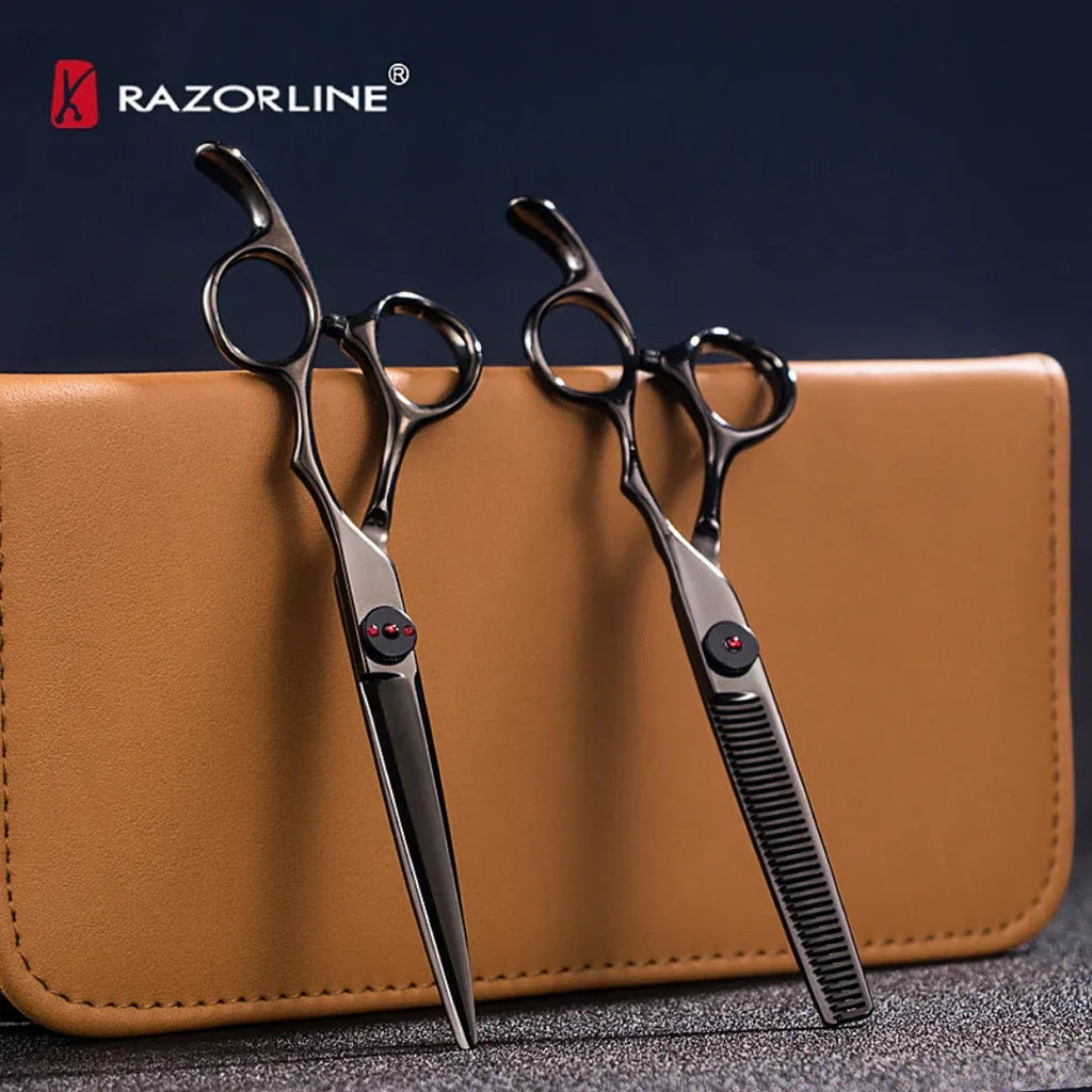 Ammattimainen setti hiustenleikkuu sakset 6 inch CK72B 440C professional hair cutting scissors