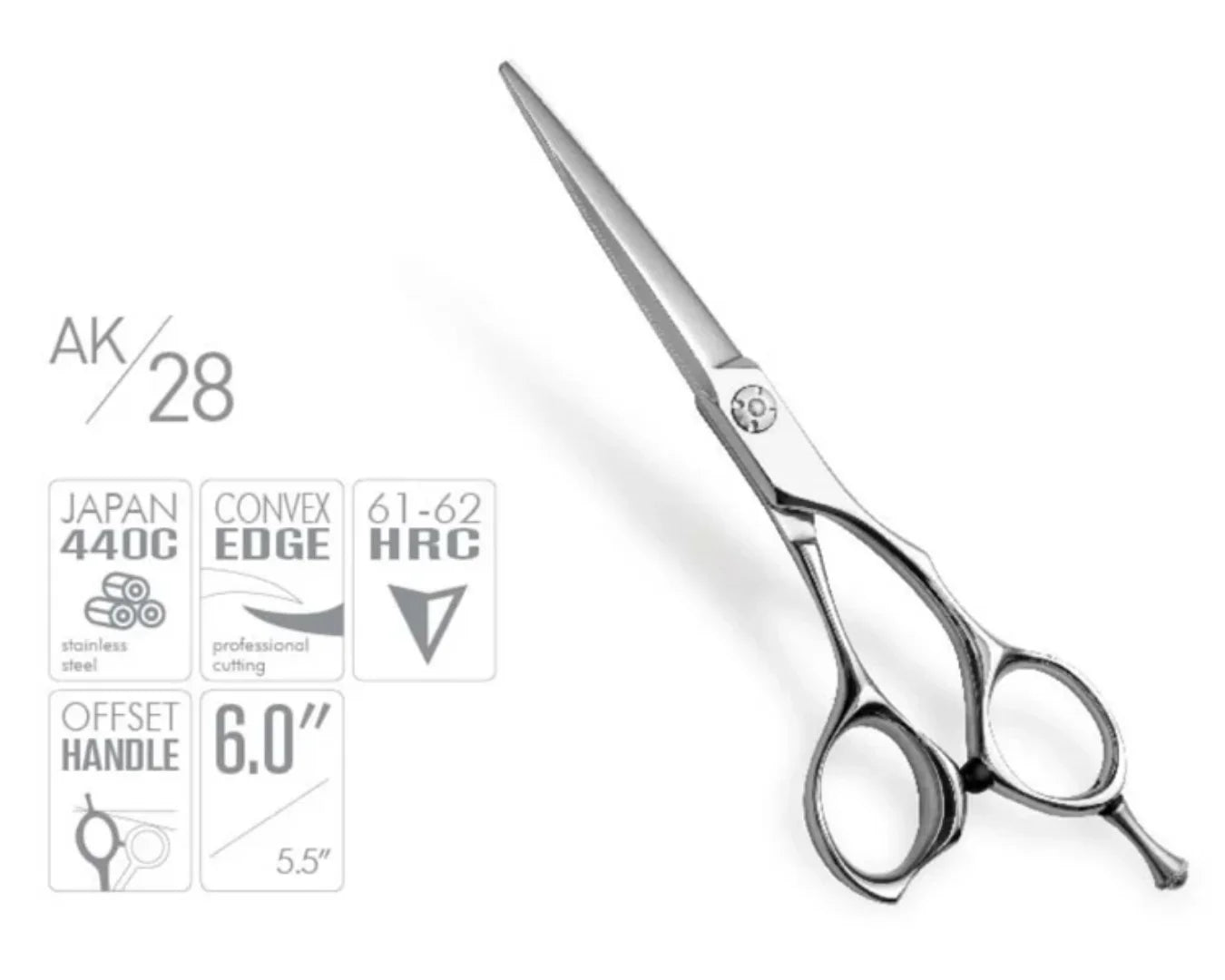 ammattimainen hiustenleikkaussakset AK28 terävät terät professional haircut scissors
