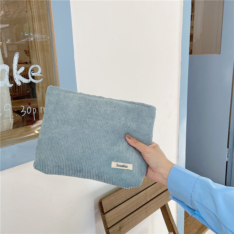 Fashion Corduroy Cosmetic Bag Women