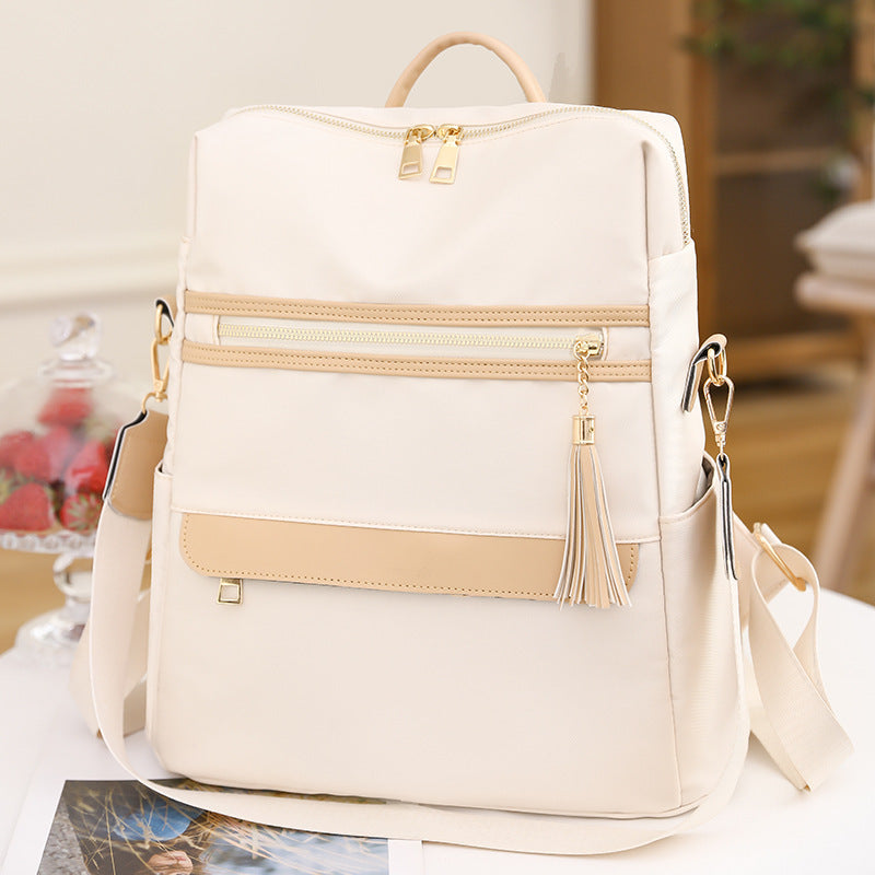 Women's Fashion Casual Simple Tassel Backpack