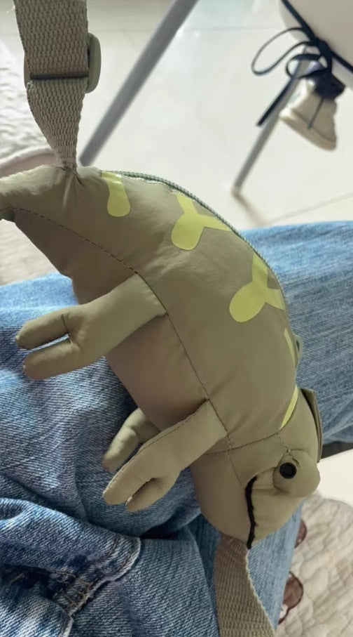 Cartoon Cute Green Lizard Bag Chameleon Children's Bags