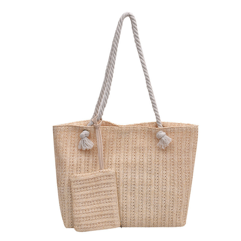 Fashion Straw Shoulder Tote Bag