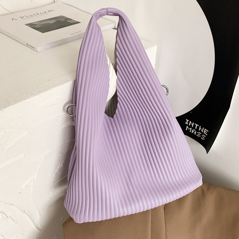 Women's Fashion Simple Striped Shoulder Bag