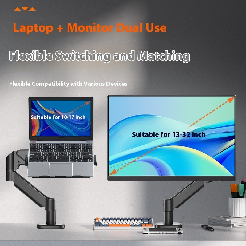 Laptop Support Suspended Cooling Desktop Height Increasing Mechanical Arm Base