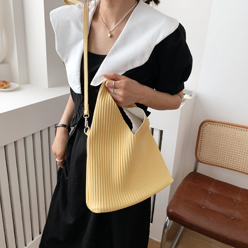 Women's Fashion Simple Striped Shoulder Bag