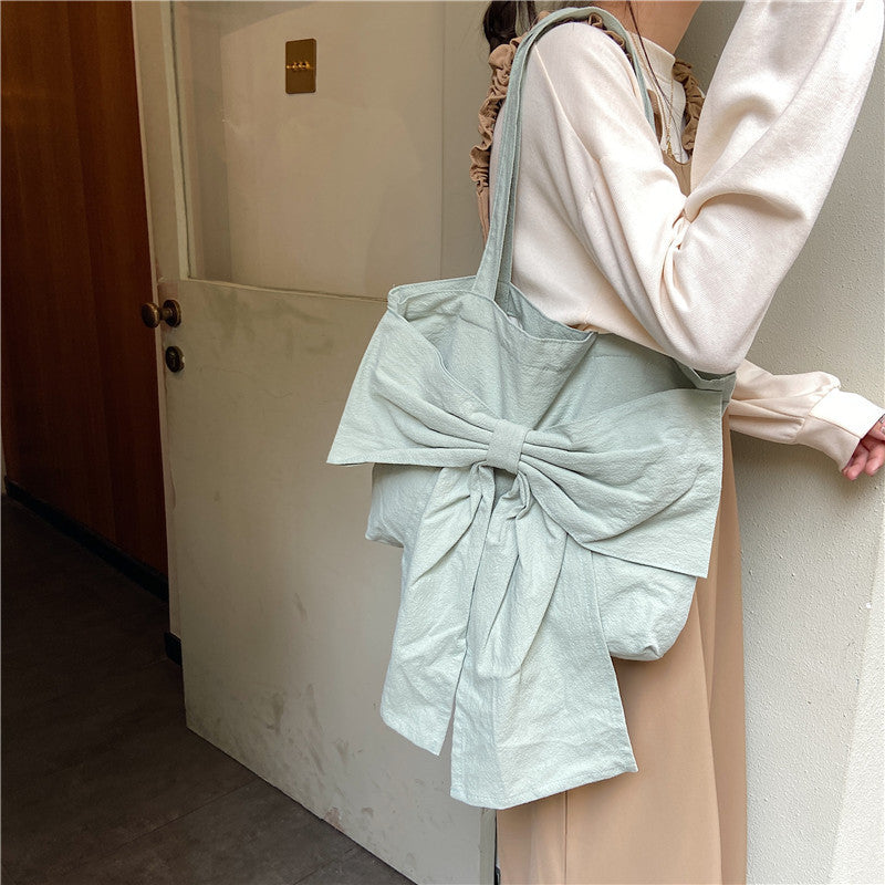 Fashion Personality Bow Girl Canvas Bag