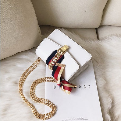 Satin chain fashion shoulder bag