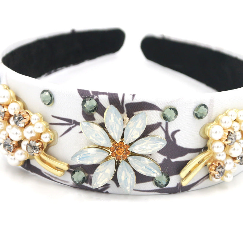Baroque Fashion Hair Accessories Headband Flowers