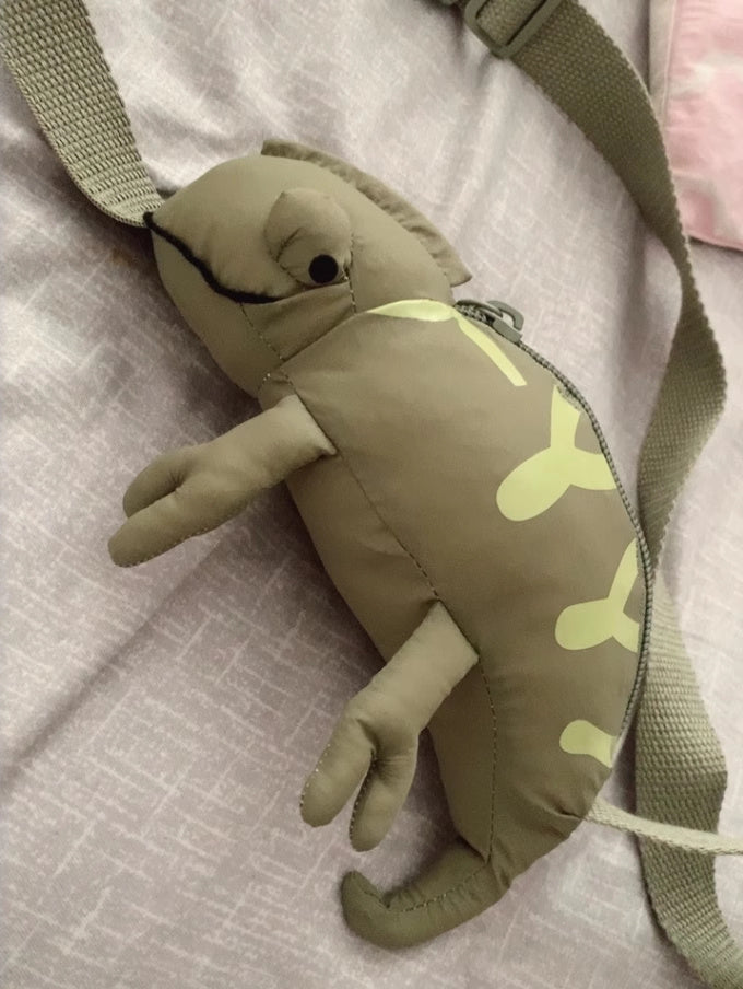 Cartoon Cute Green Lizard Bag Chameleon Children's Bags
