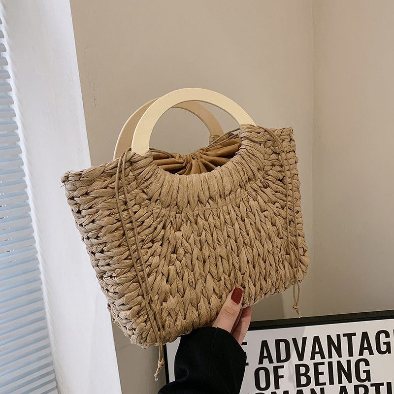 Women's Fashion Simple Handmade Straw Bag