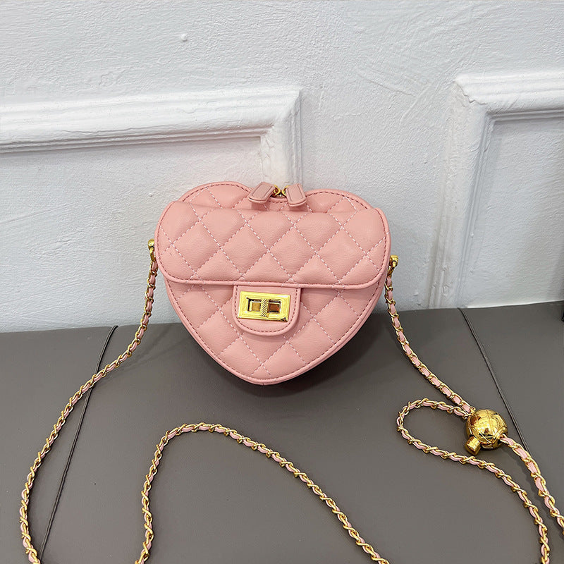 Women's Fashion Peach Heart Shoulder Bag
