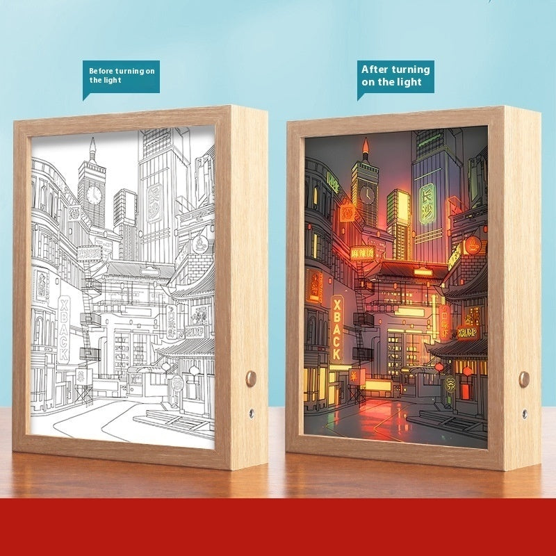 Nightlamp Luminous Painting Lovers Creative Beautiful Gifts