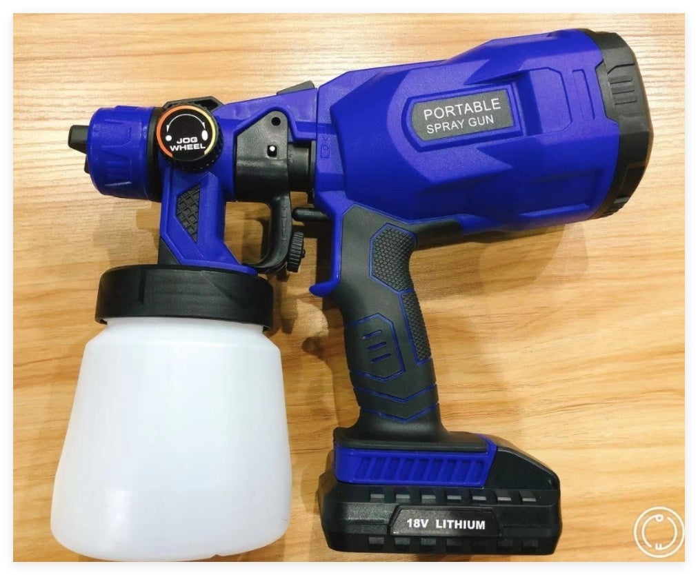 Cordless power tool paint spraying machine