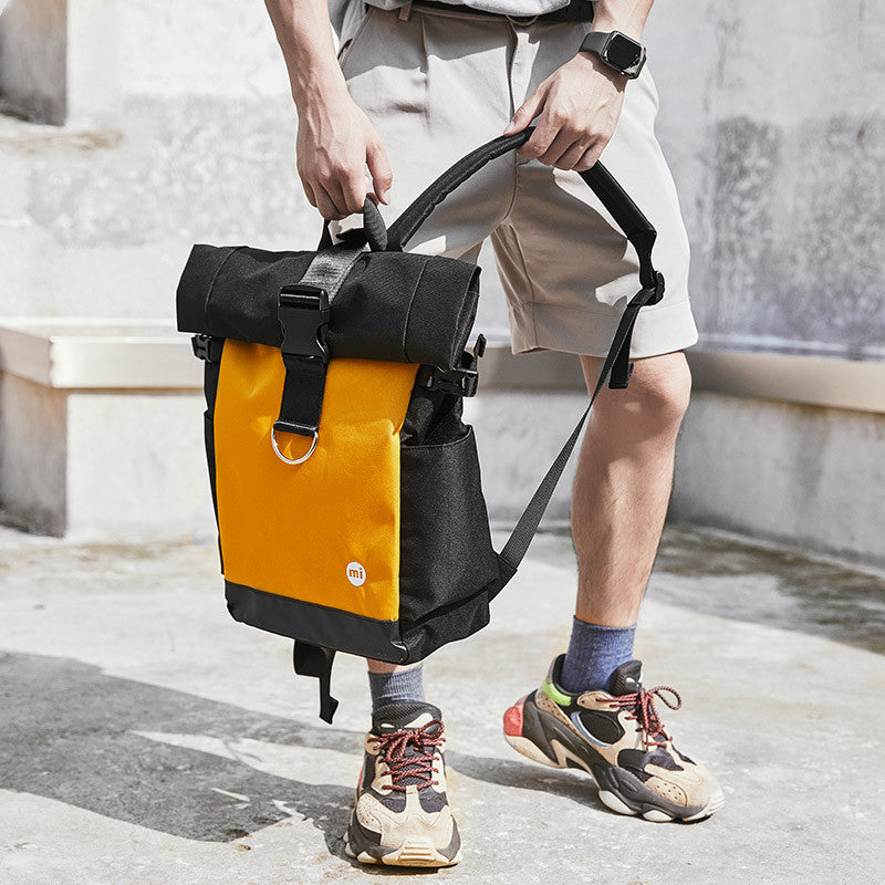 Backpack men's fashion contrast color