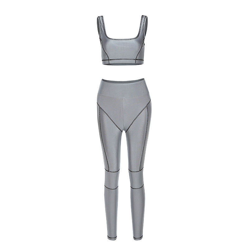 Women's fashion tight yoga clothes suit