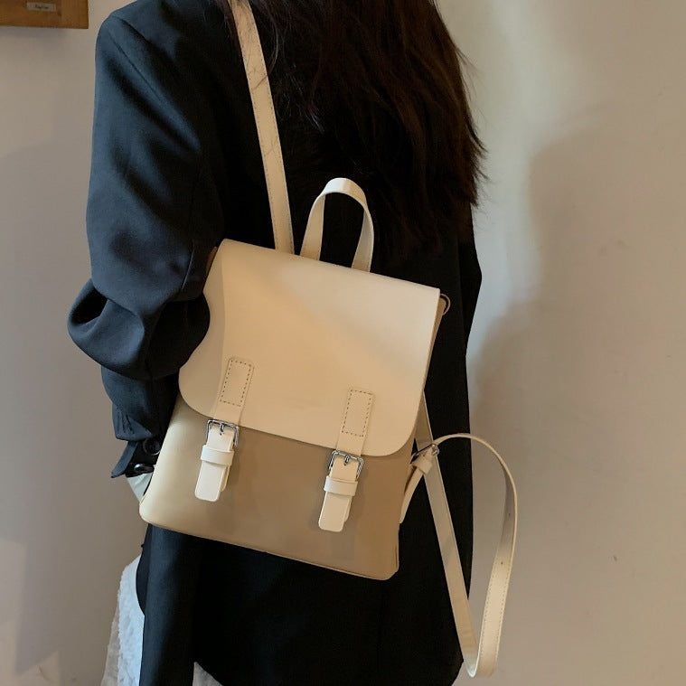 Women's Fashion Simple Solid Color Backpack