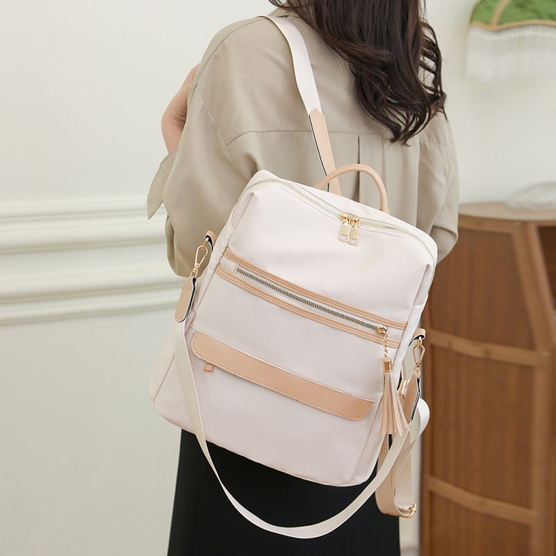 Women's Fashion Casual Simple Tassel Backpack