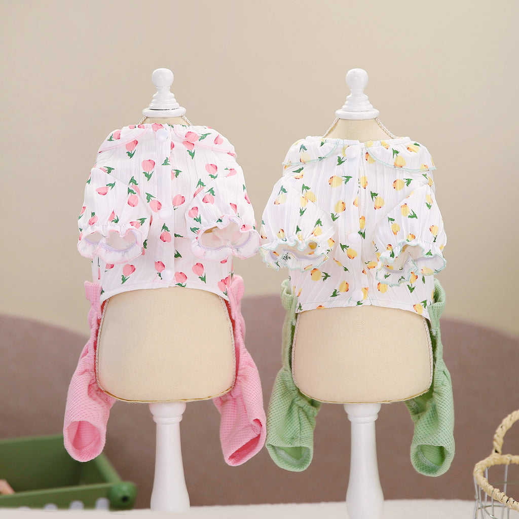 Fashion Personalized Floral Dog Clothes