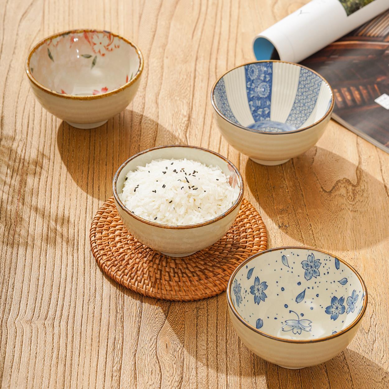 Ceramic Household Rice Bowl Set Give As Gifts
