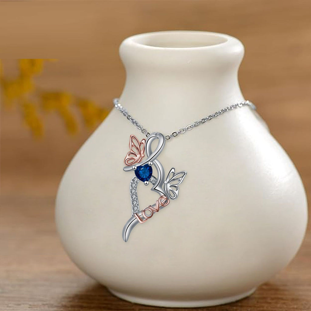 Butterfly Pendant Necklace Gifts For Girlfriend Light Luxury