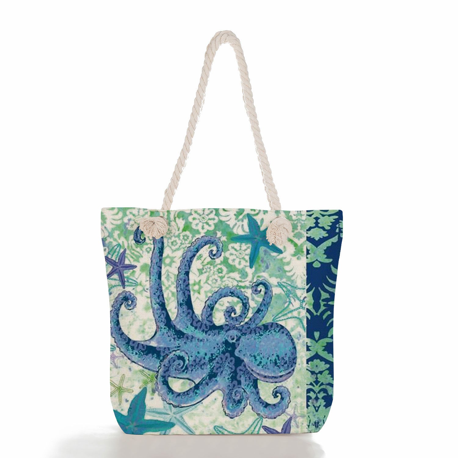 Women's Fashion Print Thick Rope Handbag